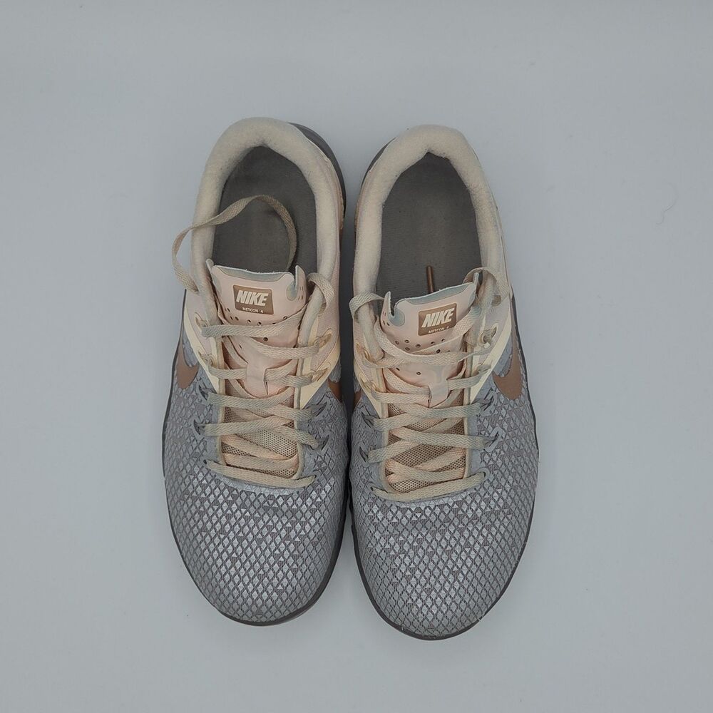 Nike Metcon 4 XD Women 10 Atmosphere Grey Rose Gold Metallic AV2252-001 Shoes - Picture 4 of 8